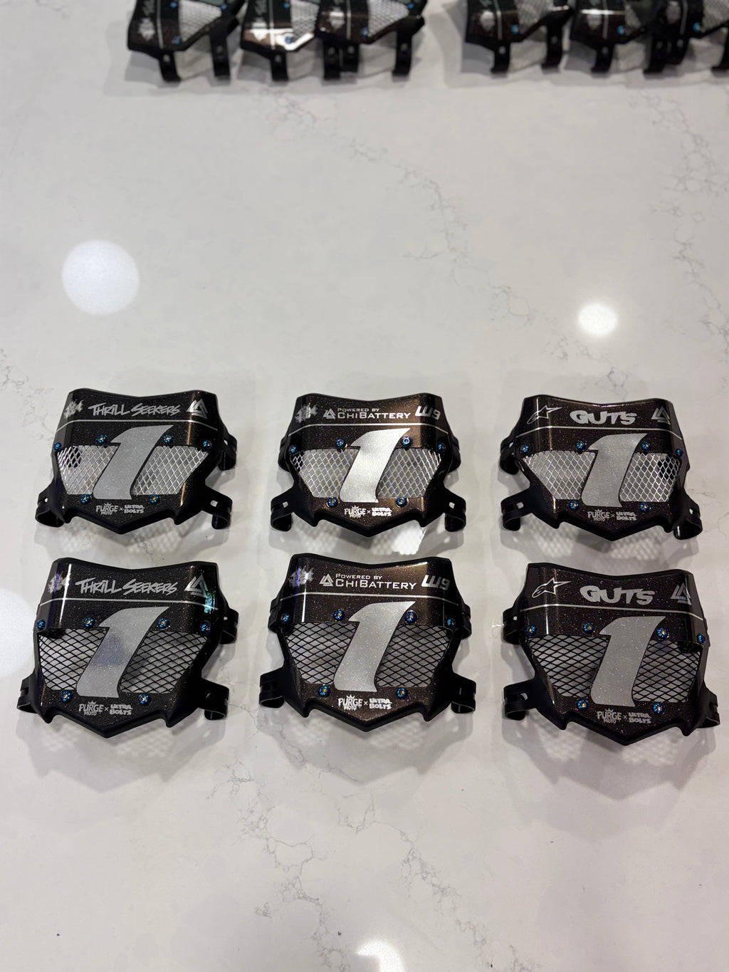 Titanium vented motocutz plates
