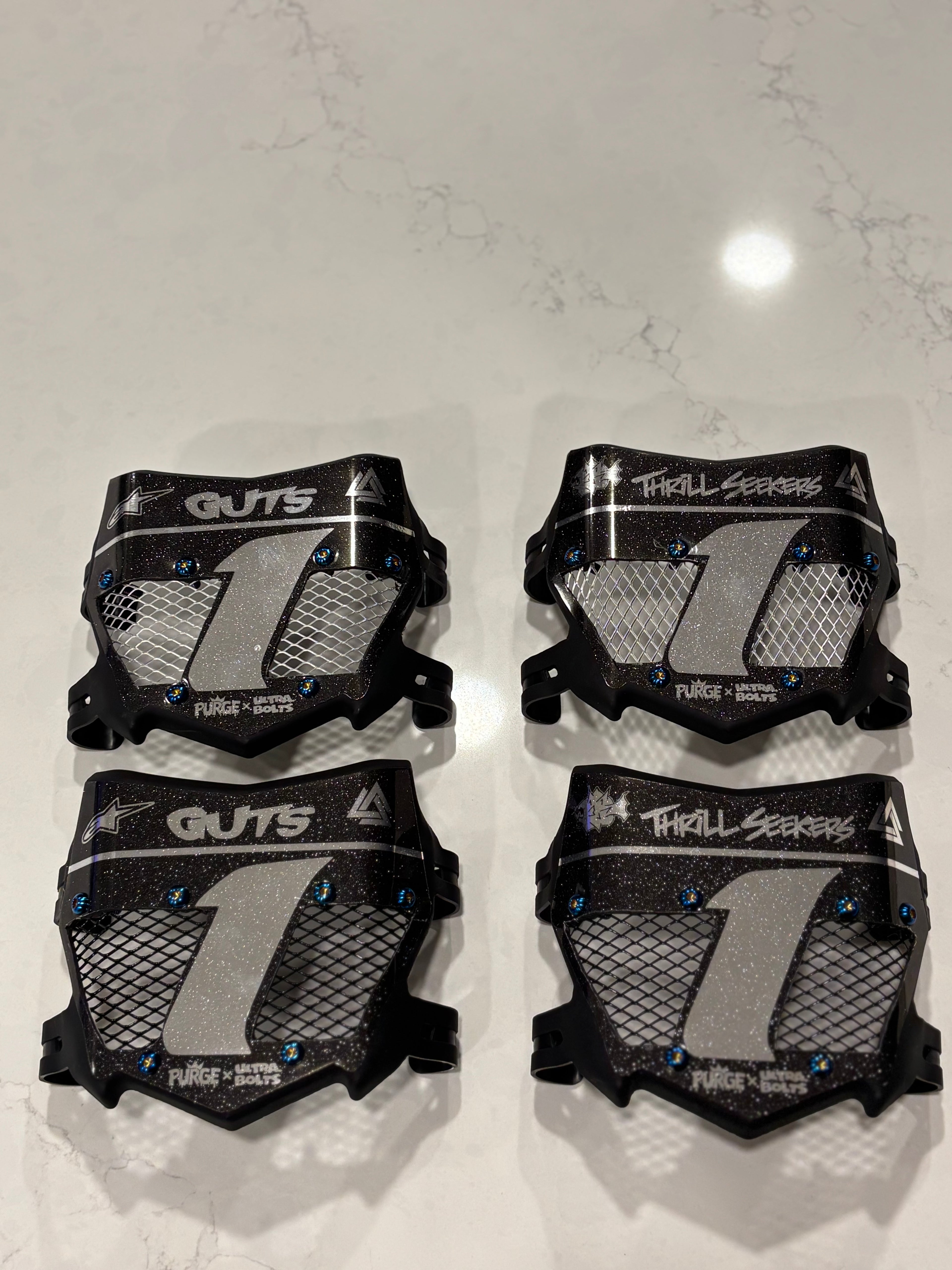 Titanium vented motocutz plates